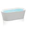 Anzzi Chand 55 in. Acrylic Flatbottom Freestanding Bathtub in White FT-AZ098-55 - alternate 1